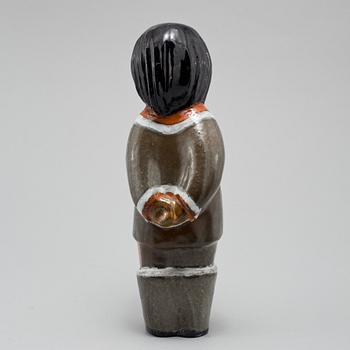 SKULPTURER, 2 st, lergods, Vicke Lindstrand, Ekeby, 1900-talets andra hälft.