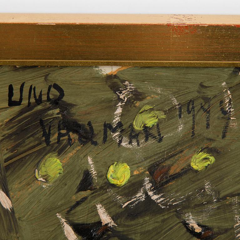 UNO VALLMAN, oil on board, signed and dated 1944.