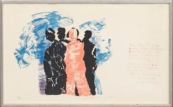 INGER SITTER, lithograph in colours, signed and nunbered.