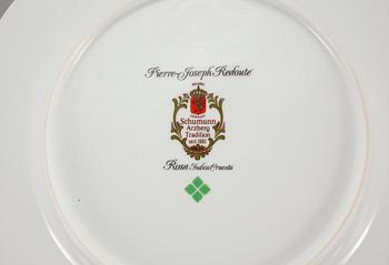 SERVISDELAR, 70 st, porslin,"Les roses classiques",  Fyrklövern, 1900-talets sista del.