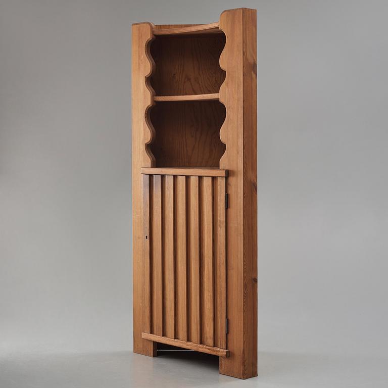 Axel Einar Hjorth, a stained pine 'Utö' corner cabinet, Nordiska Kompaniet, Sweden 1930s.