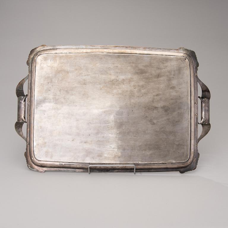 A RUSSIAN SILVER TRAY, Henrik Tallberg, St:Petersburg 1827,