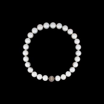A cultured South sea pearl necklace, 16,4-14,8 mm.