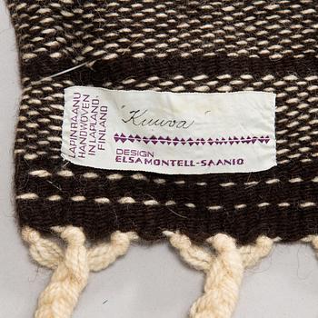 Elsa Montell-Saanio, A Raanu textile from Lapland. Circa 225x130 cm.