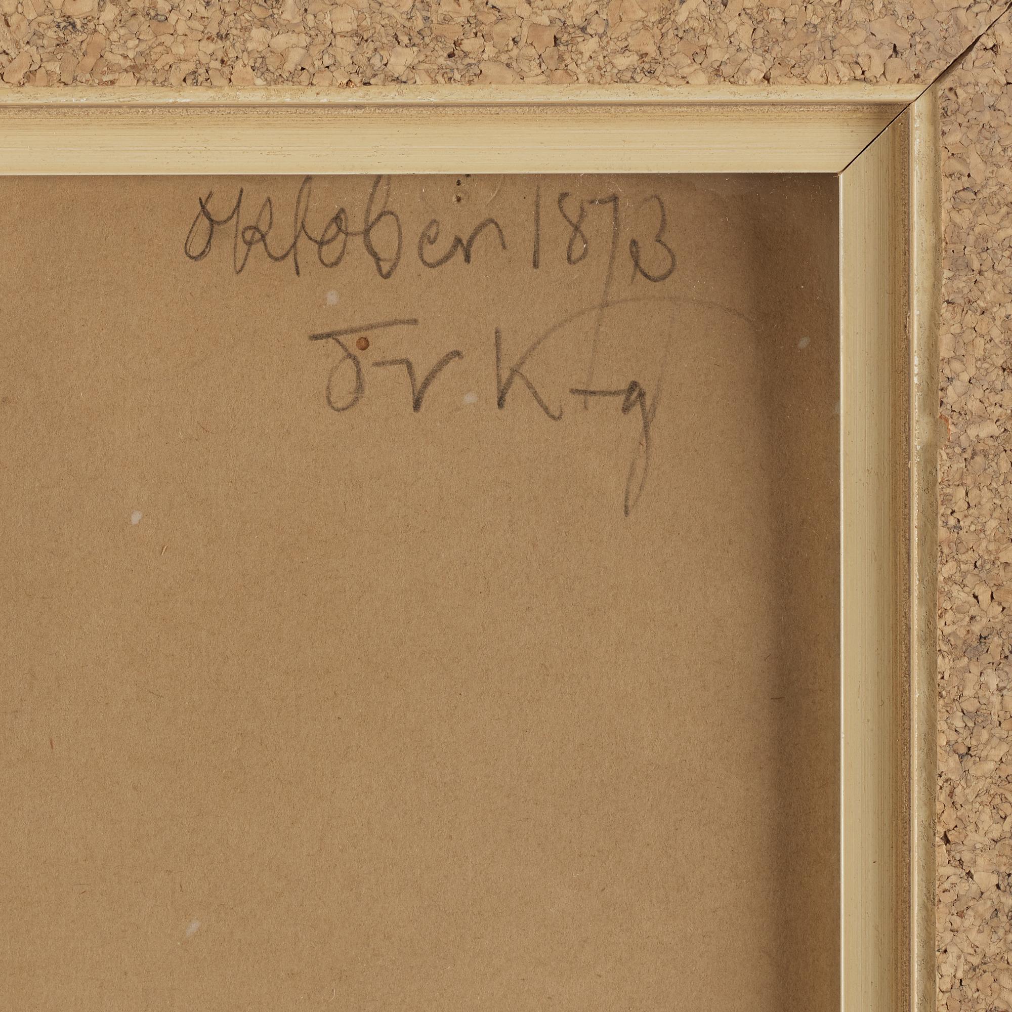 Ernst Josephson, pencil, signed Ernst Josephson and dated oktober 1873.