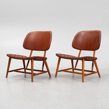 Alf Svensson, fåtöljer ett par, "TeVe", Bra Bohag, Studio Ljungs Industrier 1950-tal.