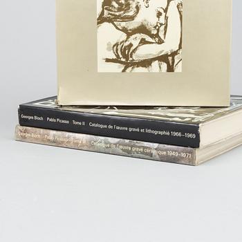 A SET OF 3 VOLUMES GEORGES BLOCH "PICASSO", volume I-III.