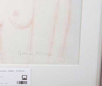 NILSSON, GUNNAR. Teckning. Sign.