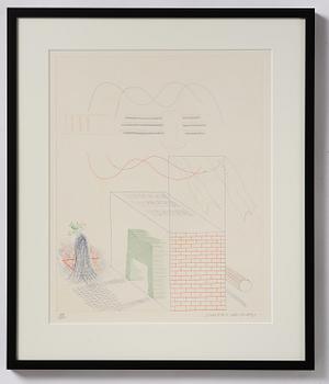 David Hockney, “The Buzzing of the Blue Guitar”, from: The Blue Guitar.