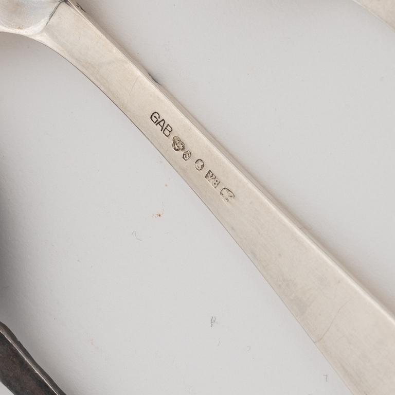 Jacob Ängman, a silver cutlery, model 'Rosenholm', GAB. (57 pieces).