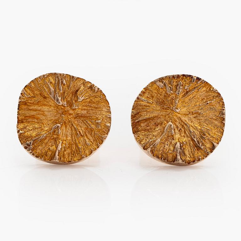 Björn Weckström, kalvosinnapit, "Pirunpyörät", 14K kultaa, Lapponia 1971.