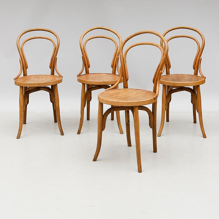 STOLAR, 4 st, Thonet-modell, 1900-talets början.