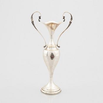 A silver vase, early 20th Century.