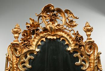 SPEGEL och KONSOLBORD, nyrokoko, 1800-talets slut.