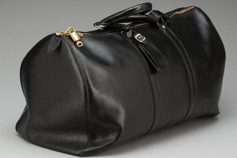 VÄSKA, "Keepall 50 Epi Black", Louis Vuitton,