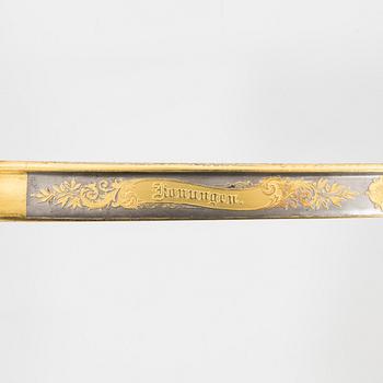 Sabel svensk, m/1859 för infanteriofficer, med balja.