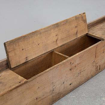 A provincial Swedish wooden sofa, later part of the 19th Century.