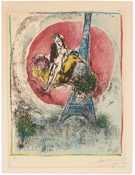 951. Marc Chagall, "Les amoureux de la Tour Eiffel".