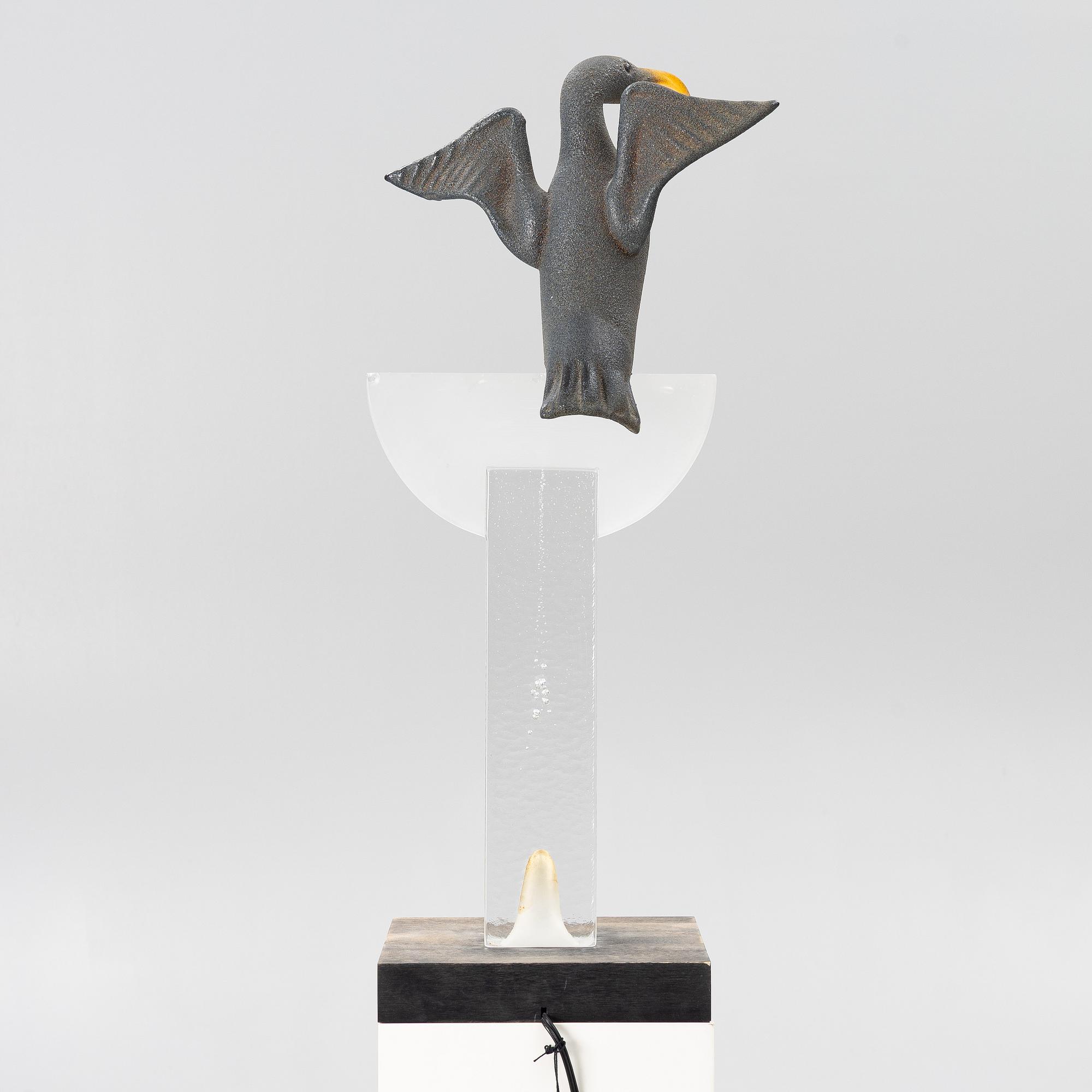 Kjell Engman, sculpture, glass, Kosta Boda.