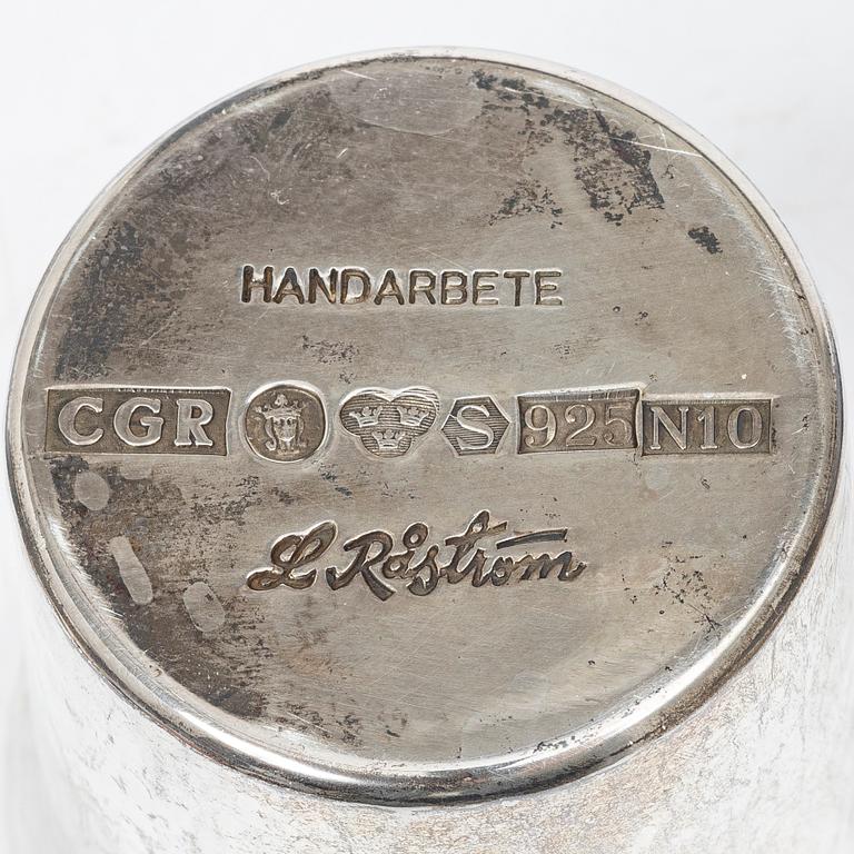 Lennart Råström, Four silver cups, CG Råström, Stockholm 1987.