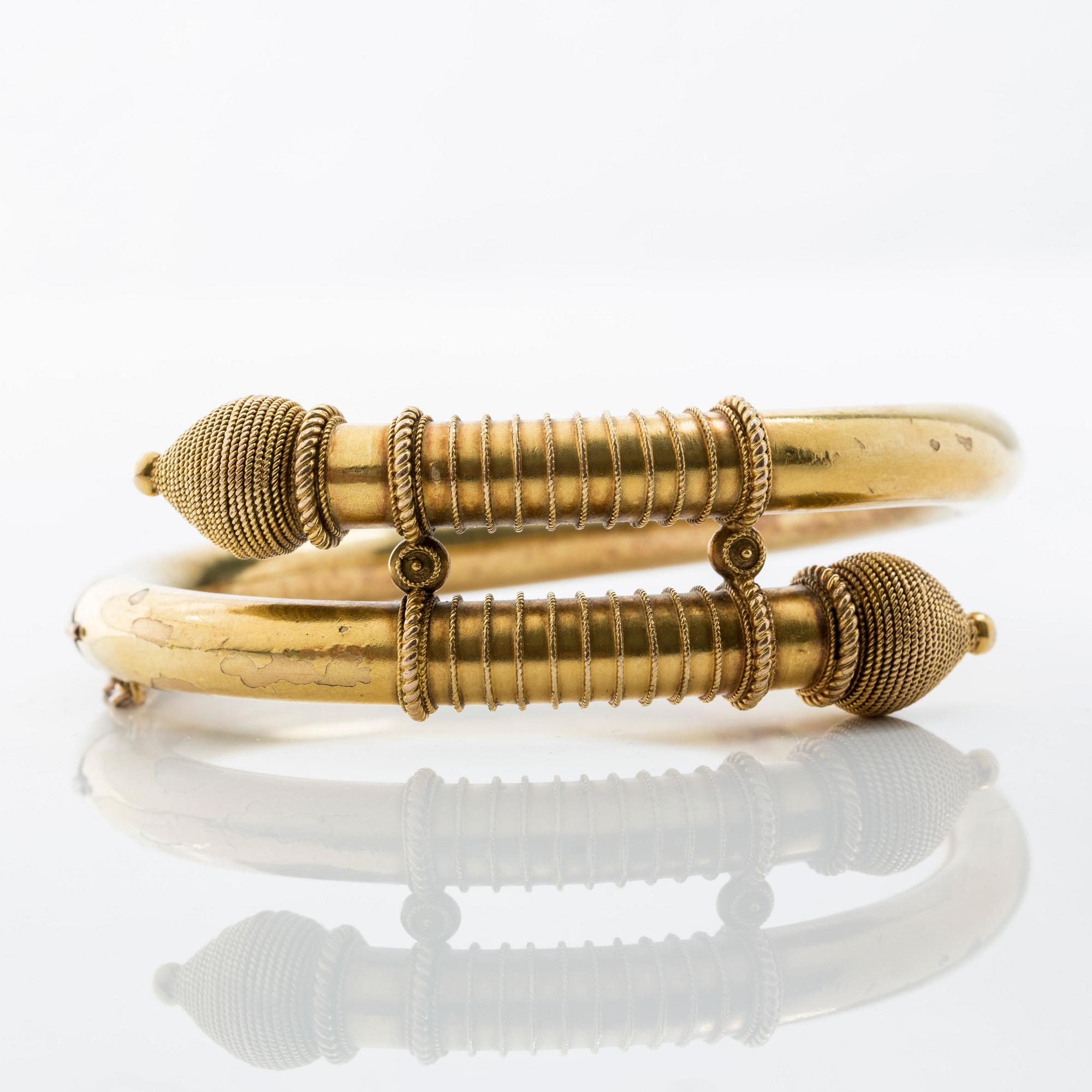 OTTO ROLAND MELLIN, armband, 18K guld,  Helsingfors 1870-tal.