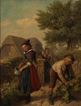 Josef Wilhelm Wallander, Garden scene.