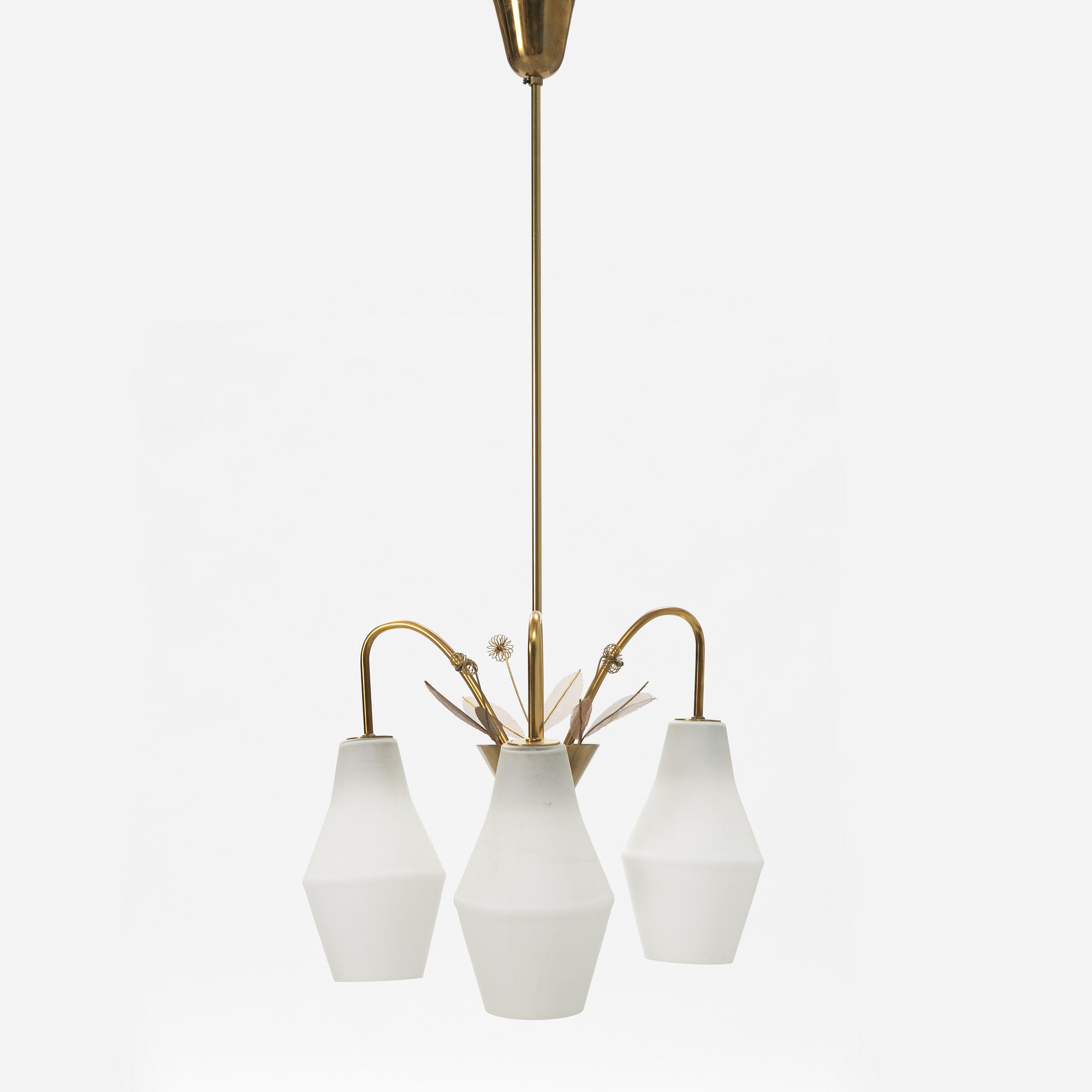 Paavo Tynell, a ceiling lamp, model “K1-9/L”, Idman Oy, Finland, 1950s.