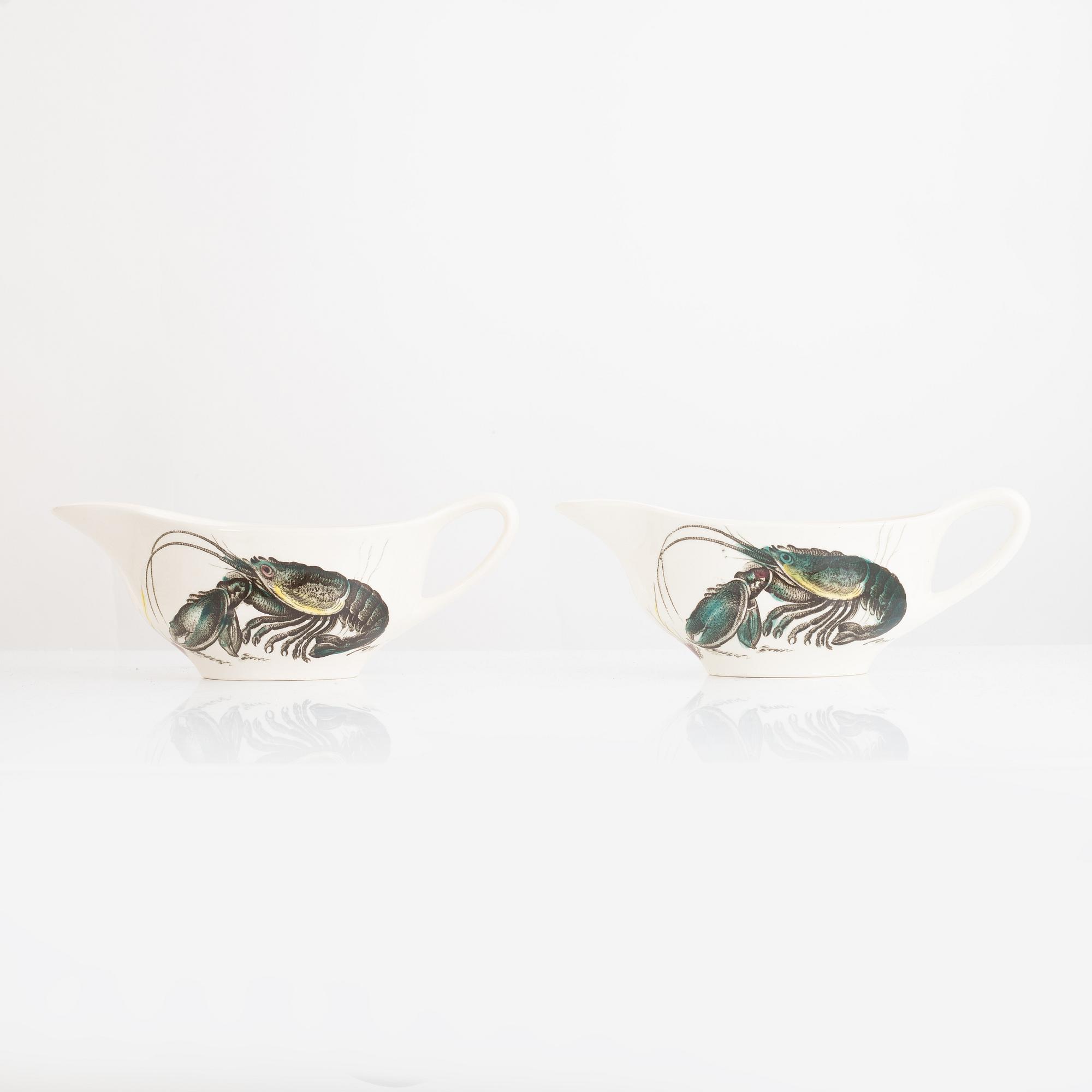 Fish service, 13 pieces, earthenware, "Fish", Johnson Bros, England.