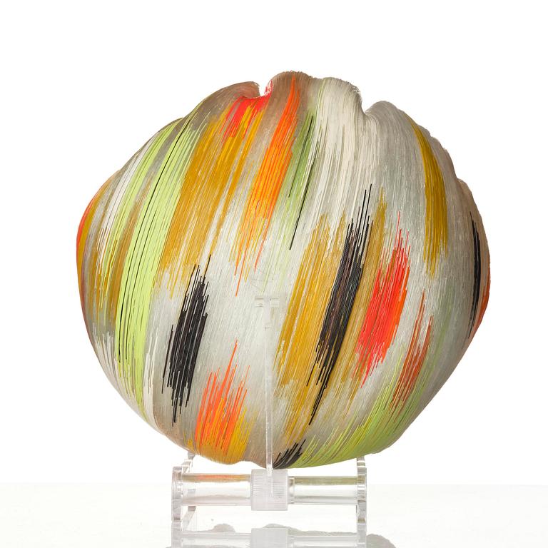 Mary Ann Toots Zynsky, a filet-de-verre glass bowl, Seattle, USA.