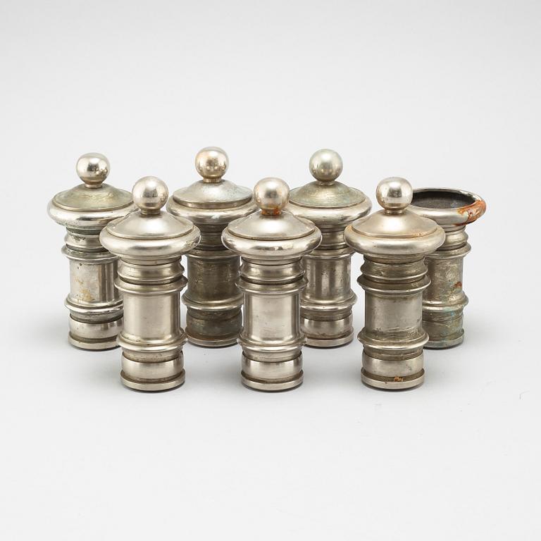 Six knobs for banisters from the first half of the 20th century.