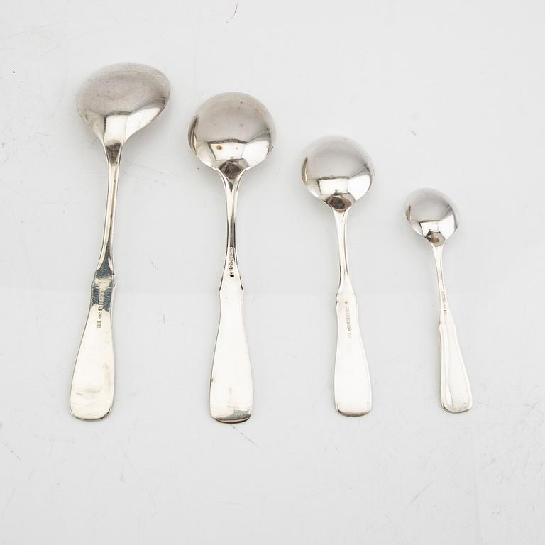 Cutlery 112 pieces "Uppsala" silver MGAB 1959-1989.