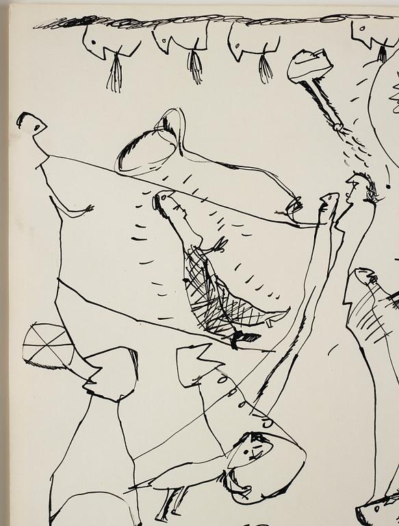 JAN VOSS, drawing, signed and dated -64.