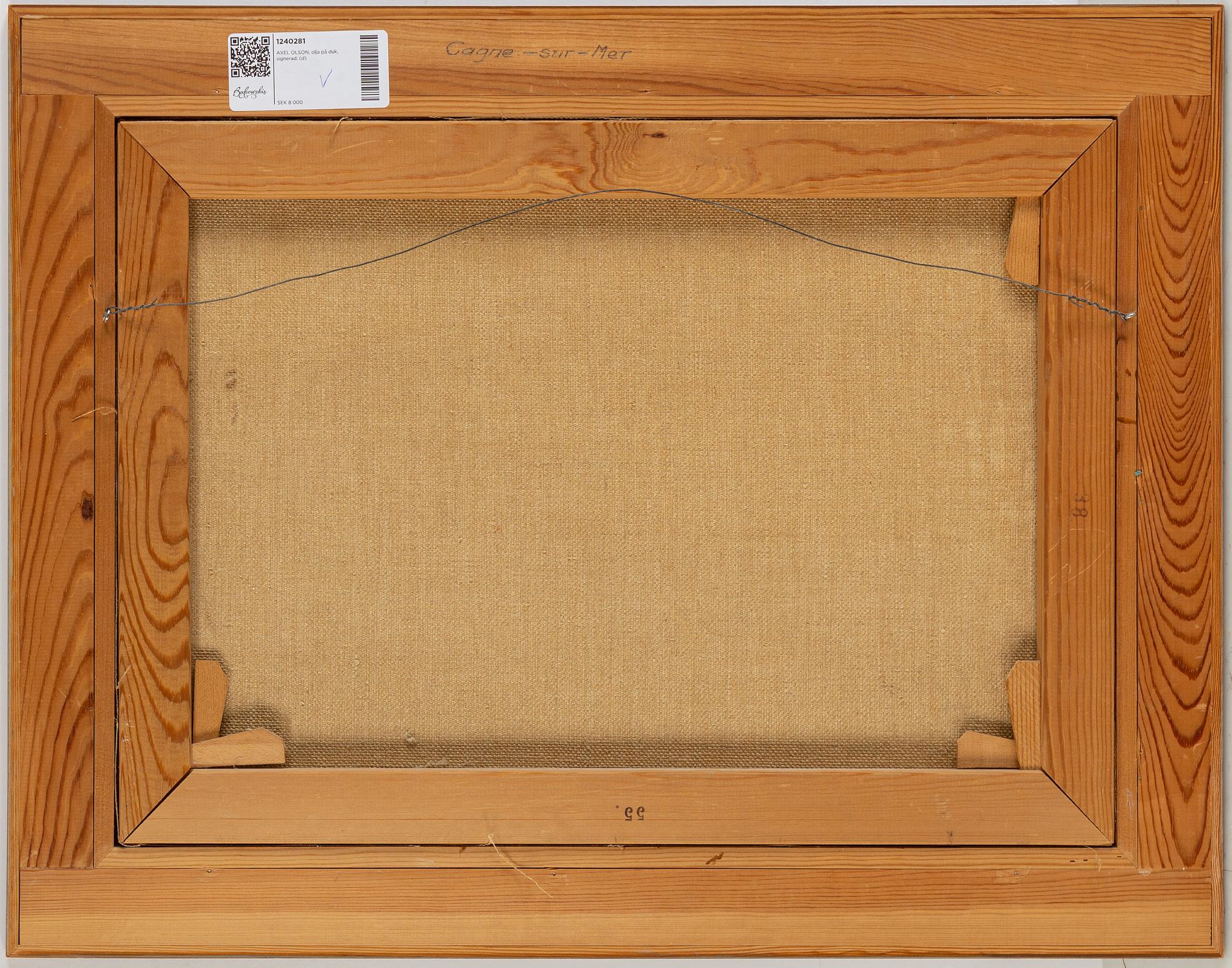 AXEL OLSON, oil on canvas, signed.