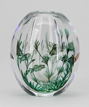 VAS, glas, graal, Edward Hald, Orrefors, sign o numr 1769 K. 1955.