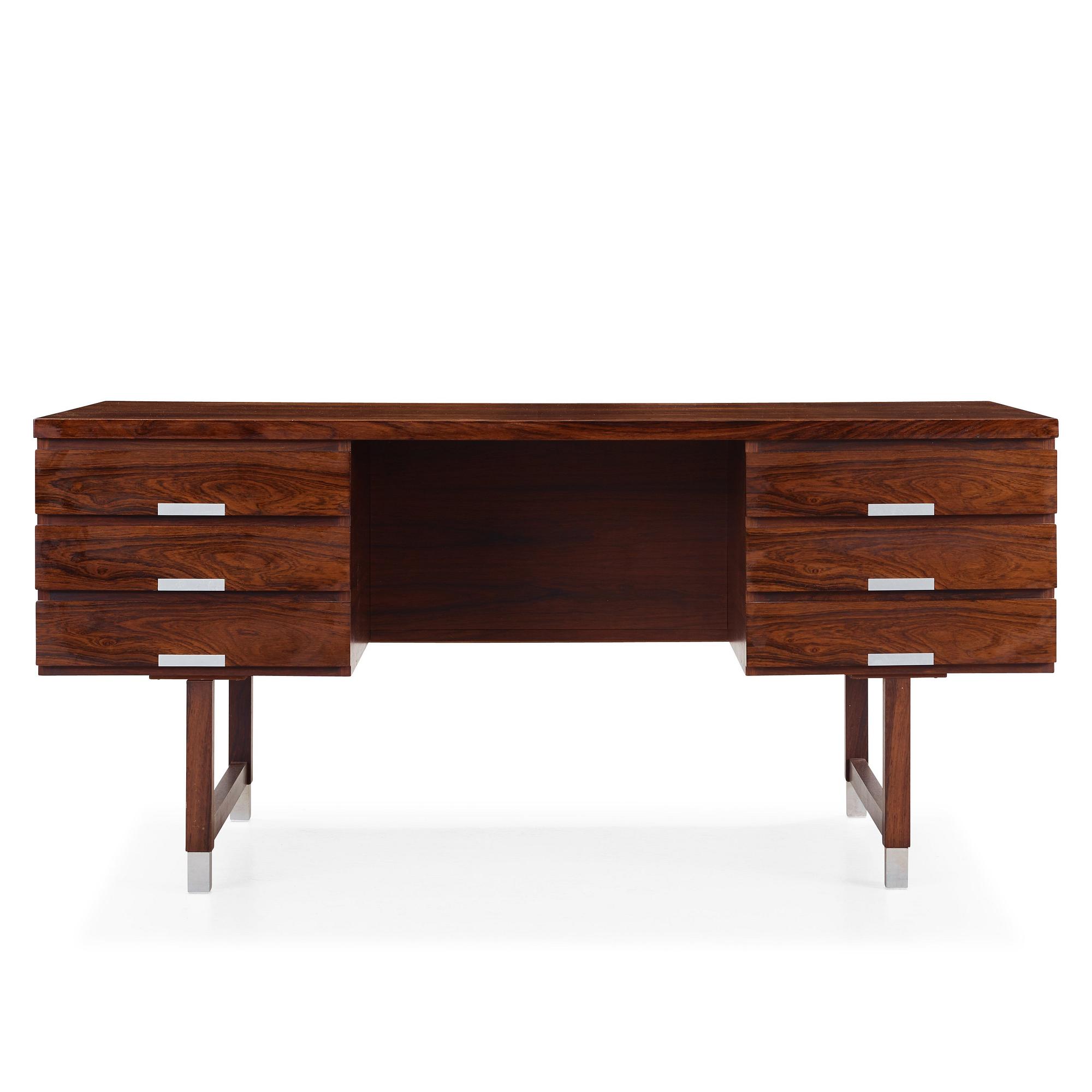 KAI KRISTIANSEN, a palisander desk, Feldballes Møbelfabrik, Denmark 1960-70's.