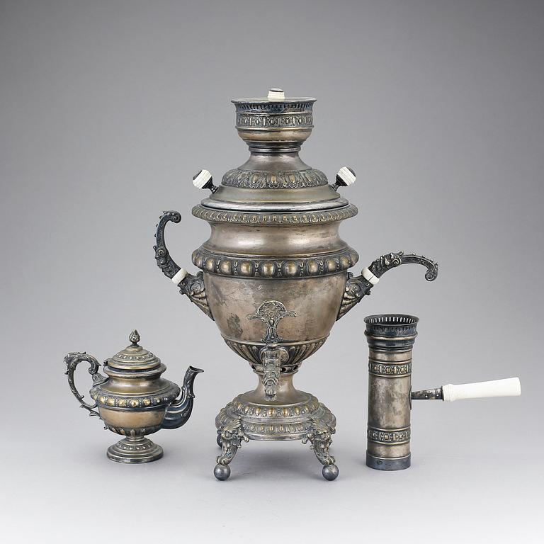 SAMOVAR, nysilver, Roman Plewkiewicz , Warsawa, Polen, omkring 1900.
