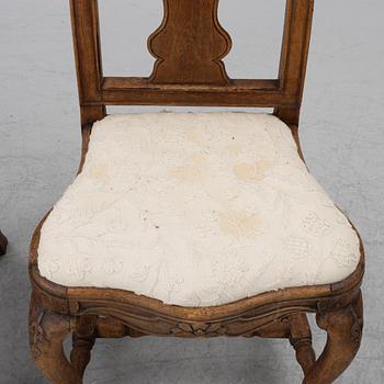 Chairs a pair, Late Baroque, mid-18th century.