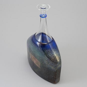 BERTIL VALLIEN, FLASKA, glas, ej signerad, Kosta Boda.