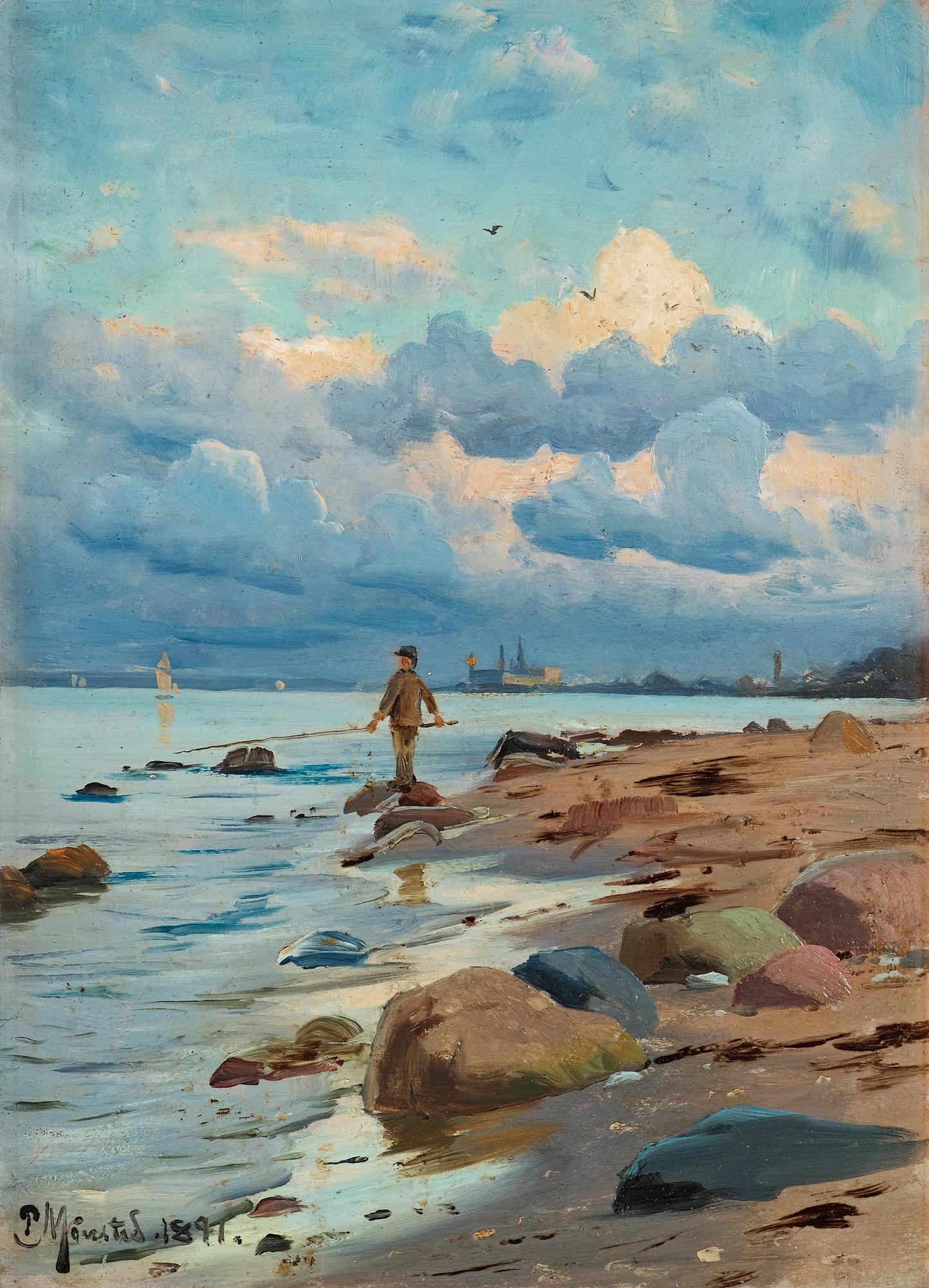 Peder Mork Mönsted, Gosse som metar.