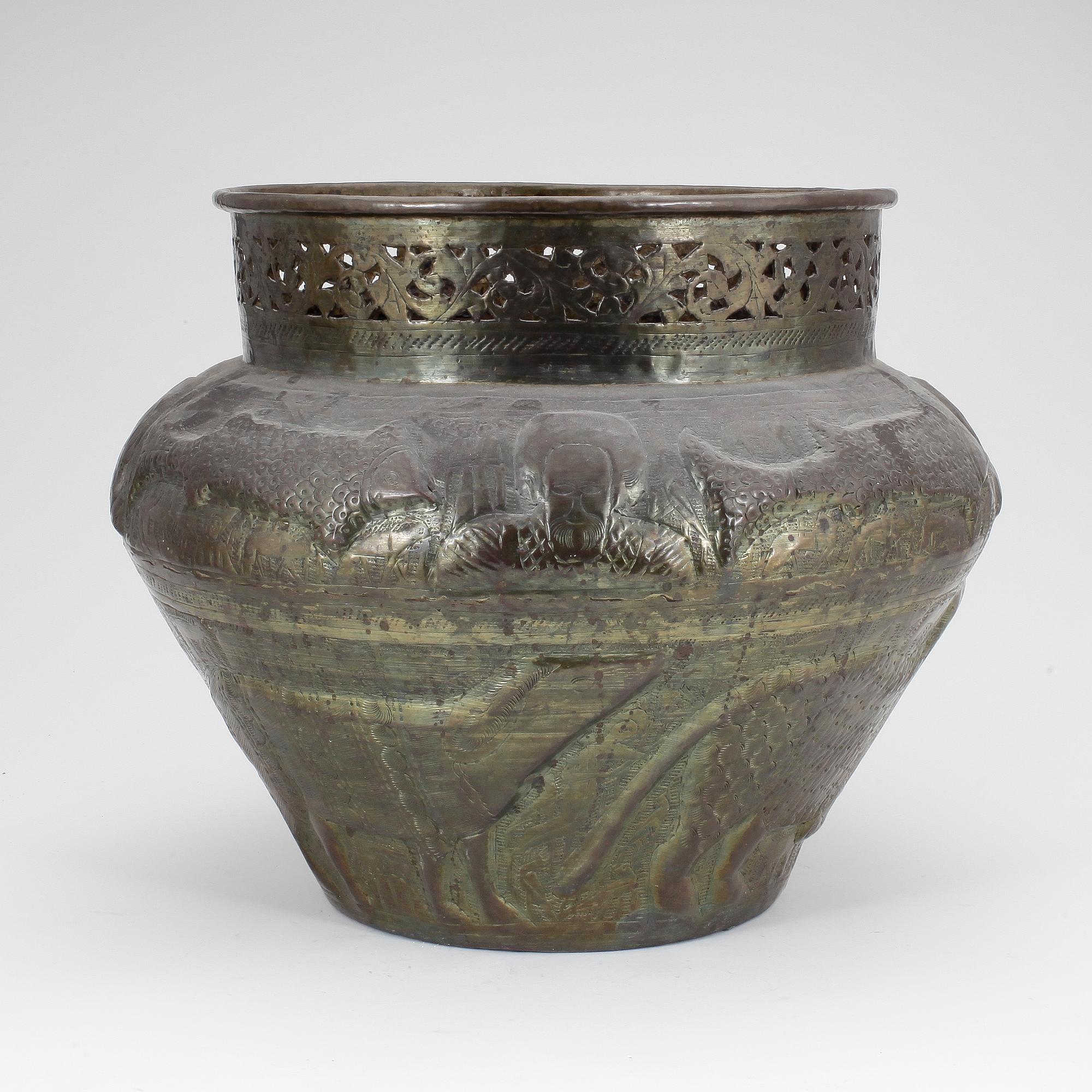 URNA, mässing, orientalisk, 18/1900-tal.