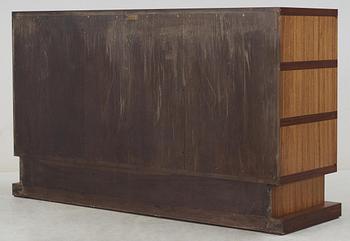 An Axel Einar Hjorth zebrano and palisander sideboard, Nordiska Kompaniet 1930.