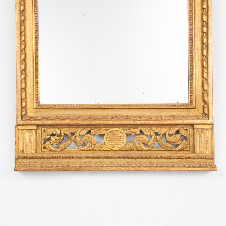 A late Gustavian giltwood mirror by J. Åkerblad (master in Stockholm 1756-99).