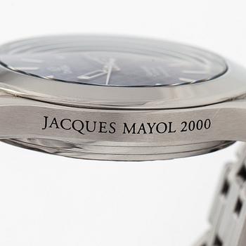 Omega Seamaster, Jaques Mayol limited edition / Dolphin, 36 mm, steel, automatic, sapphire crystal.