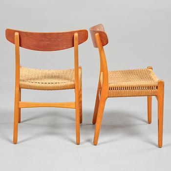 STOLAR, 4 st, "CH 30", Hans Wegner, Danmark, 1900-talets andra hälft.