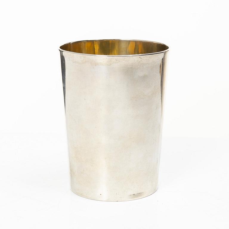 A Finnish silver beaker, mark of Lars Henrik Nordman (1829-1842), active in Nystad.