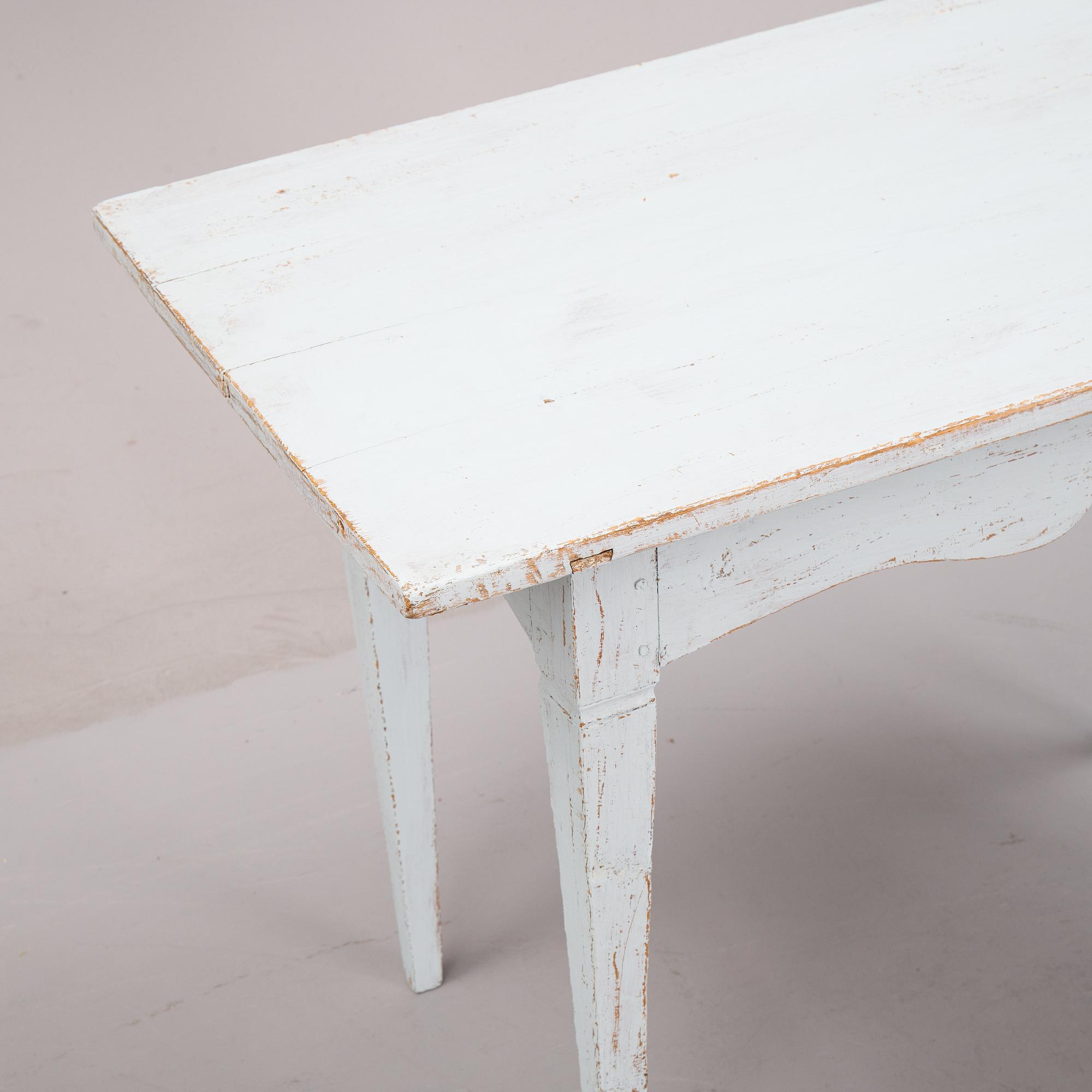 A painted table, 19th Century.