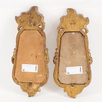 SPEGELLAMPETTER, ett par,  1700-talets mitt.