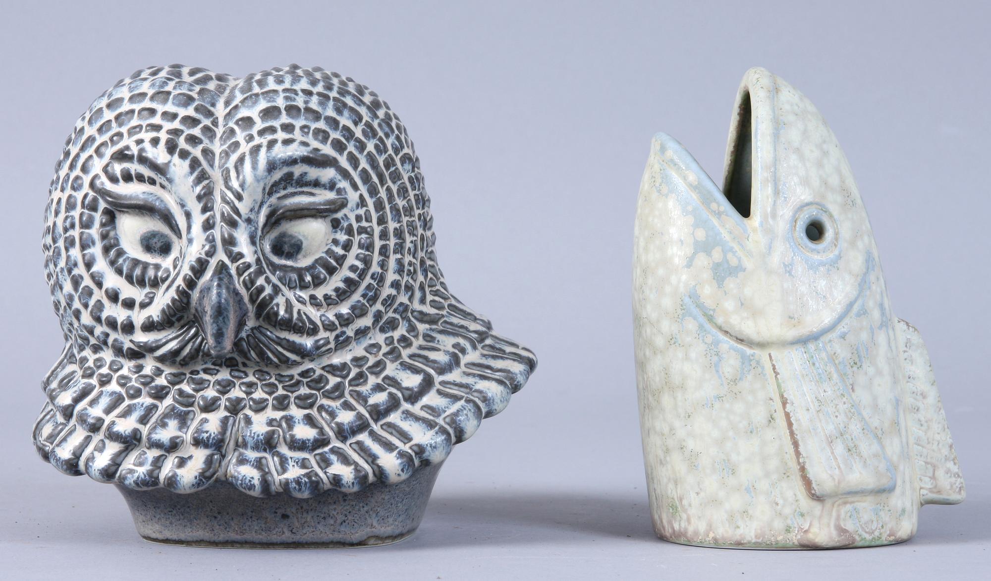 FIGURINER, 2 st, stengods, Gunnar Nylund, Rörstrand.