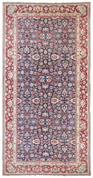 436. An antique cotton Agra of 'Ziegler Mahal' design, Northern India, c. 647 x 330 cm.