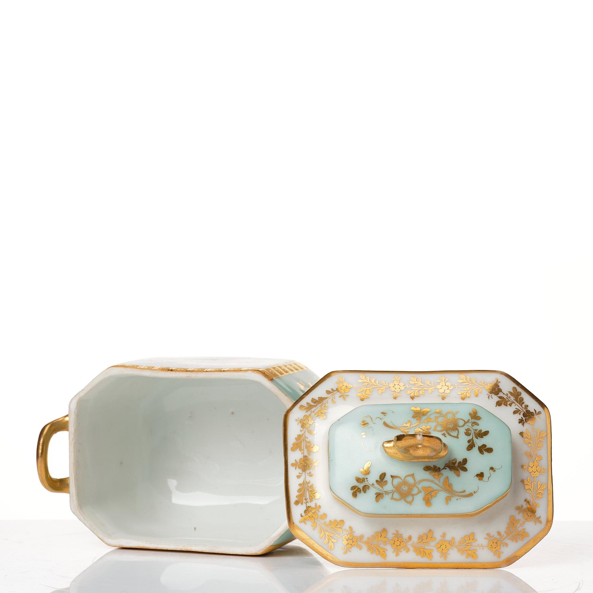 Tete a Tete, porslin. Frankrike, Paris, senempire, 1800-tal.